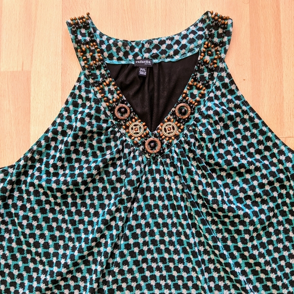 Rafaella Petite Sleeveless Top w/ Beads - Large - Picture 3 of 10